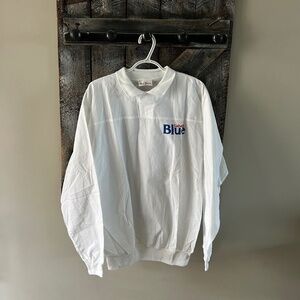 Men's Vintage Labatt's Blue Long Sleeve Top w/Collar White